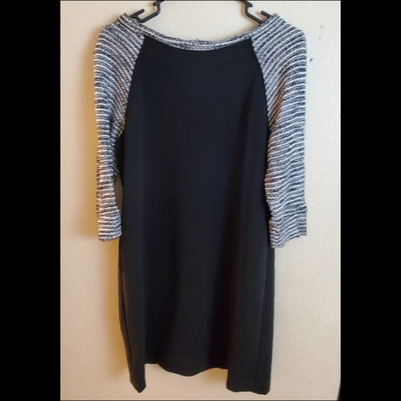 Ann Taylor LOFT Black Textured Tweed Shift Professional Career Dress - Picture 1 of 6